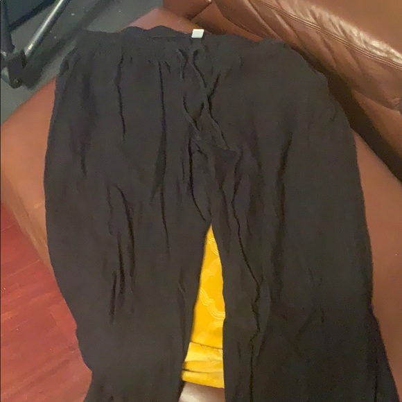 Old Navy black linen pants - Picture 1 of 1